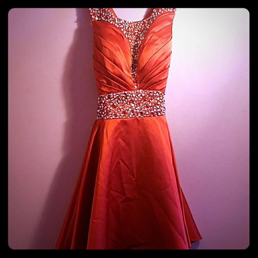 A bright red dress